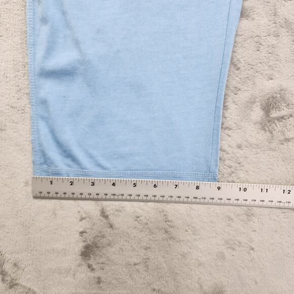 Garland Pants Womens 1X Large Blue Pull On Crop Capri Drawstring Pockets Casual - Picture 7 of 8